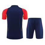 Conjunto De Treino Camisa + Short Espanha 23/24 - Masculino Azul Marinho/vermelho