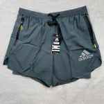 Short Adidas Dry fit - (Aquecedor Interno) - Masculino - Cinza - AD38