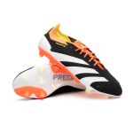 Chuteira Campo Adidas Predator Elite (FG) - Preto/Laranja (Com Cadarço)