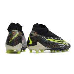 Chuteira Campo Nike Phantom (FG) - Cinza/Preto/Verde