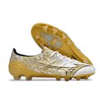Chuteira Campo Mizuno Alpha (FG) - Branca/Dourada