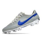 Chuteira Campo Nike Tiempo Italia (FG) - Cinza/Azul