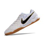 Chuteira Futsal Nike Tiempo Legend 10 Academy (IC) - Branca e Dourada