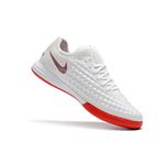 CHUTEIRA MAGISTA FUTSAL - BRANCO VERMELHO (SIMBOLO CINZA)