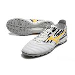 Chuteira Society Mizuno Morelia (TF) - Branco/Preto/Amarelo