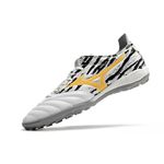 Chuteira Society Mizuno Morelia (TF) - Branco/Preto/Amarelo