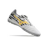 Chuteira Society Mizuno Morelia (TF) - Branco/Preto/Amarelo