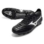 Chuteira Campo Mizuno (FG) - Preta/Cinza e Branca