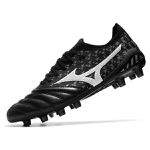 Chuteira Campo Mizuno (FG) - Preta/Cinza e Branca
