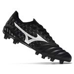 Chuteira Campo Mizuno (FG) - Preta/Cinza e Branca