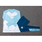 AGASALHO TREINO MANCHESTER CITY 2023/24 MANGA LONGA - BRANCO/AZUL