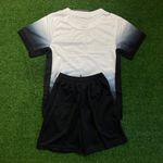 Conjunto Infantil Corinthians Home I 2024/25 Branco/Preto Liso