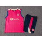 Conjunto Treino Regata + Short Barcelona 2024/25 - Rosa