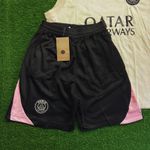 Conjunto Treino Regata + Short PSG 24/25 - Bege/Rosa claro