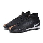 Chuteira Society Nike Air Zoom Mercurial (TF) - Preta e Cobre - Botinha