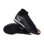 Chuteira Society Nike Air Zoom Mercurial (TF) - Preta e Cobre - Botinha
