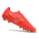Chuteira Campo Mizuno Morelia Neo (FG) - Vermelha e Amarela
