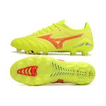 Chuteira Campo Mizuno Morelia Neo (FG) - Neon e Vermelho