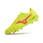 Chuteira Campo Mizuno Morelia Neo (FG) - Neon e Vermelho