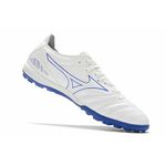 Chuteira Society Mizuno Morelia Neo (TF) - Branco e Azul