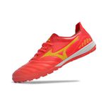 Chuteira Society Mizuno Morelia Neo (TF) - Vermelho e Amarelo
