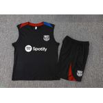 CONJUNTO TREINO REGATA + SHORT BARCELONA 2024/25 - PRETO