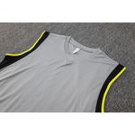 CONJUNTO TREINO REGATA + SHORT FLAMENGO CINZA 24/25 (BORDADO)