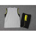 CONJUNTO TREINO REGATA + SHORT FLAMENGO CINZA 24/25 (BORDADO)