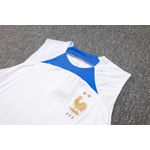 Conjunto De Treino França 23/24 Regata + Short - Masculino Branco