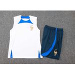 Conjunto De Treino França 23/24 Regata + Short - Masculino Branco