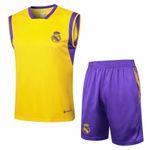 Conjunto Treino Regata + Short Real Madrid 23/24 - Amarelo