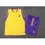 Conjunto Treino Regata + Short Real Madrid 23/24 - Amarelo
