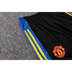 Conjunto Treino Manchester United Regata E Short 2021 / 2022 Azul/Preto (Símbolos Silkados)
