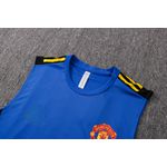 Conjunto Treino Manchester United Regata E Short 2021 / 2022 Azul/Preto (Símbolos Silkados)
