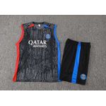 CONJUNTO TREINO PSG REGATA + SHORT 2023/24 (DETALHES AZUL/VERMELHO)
