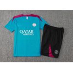 CONJUNTO TREINO PSG CAMISA + SHORT 2024/25 - AZUL (DETALHES VINHO)