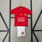 Conjunto Infantil Manchester United Home I Retrô 07/08
