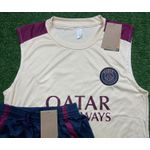 Conjunto Treino Regata + Short Paris Saint Germain (psg) 2023 (detalhe Roxo)