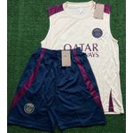 Conjunto Treino Regata + Short Paris Saint Germain (psg) 2023 (detalhe Roxo)
