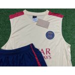 Conjunto Treino Regata + Short Paris Saint Germain (PSG) 2023 (Detalhe Vermelho)