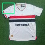 (MANCHADA) Camisa Home I 25/26 - Branco/vermelho - Torcedor Masculina