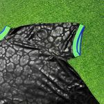 Camisa De Treino Brasil Preta Leopardo - Torcedor Masculina (ESTRELAS VERDE)