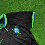 CAMISA FEMININA DA SELEÇÃO BRASILEIRA PRETA COPA 2022
