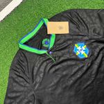 Camisa De Treino Brasil Preta Leopardo - Torcedor Masculina (ESTRELAS EM PRETO)