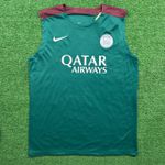 Conjunto Treino Regata E Short Paris Saint Germain Psg 2024/25 - Verde / Detalhe Vinho