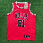 NBA Chicago Bulls Rodman #91 - 75 ANOS - Vermelha