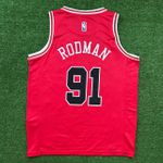 NBA Chicago Bulls Rodman #91 - 75 ANOS - Vermelha