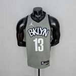 Camisa NBA Brooklyn Nets City Edition James Harden #13 - 75 ANOS - Cinza