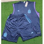 Regata + Short Argentina 23/24 Azul Marinho (Defeito)