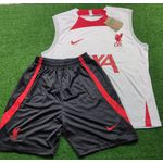 Regata + Short Liverpool 22/23 Branco/vermelho/cinza (Defeito)